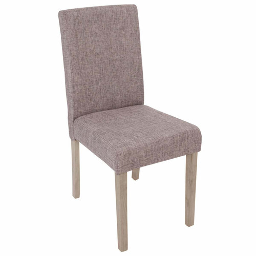 Decoshop26 - Lot de 2 chaises de salle à manger cuisine en tissu gris pieds en bois clair 04_0000431 Decoshop26  - Chaise écolier Chaises