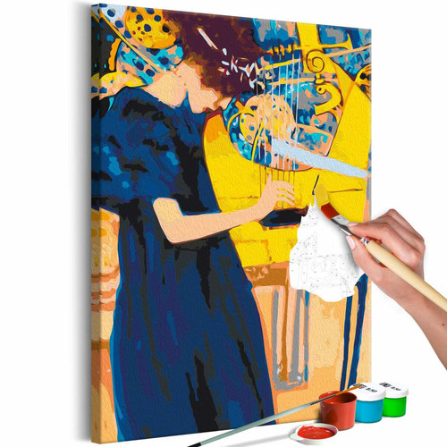 Decoshop26 - Tableau à peindre soi-même peinture par numéros motif Gustav Klimt : Musique 40x60 cm 11_0012268 Decoshop26  - tableau xxl Tableaux, peintures