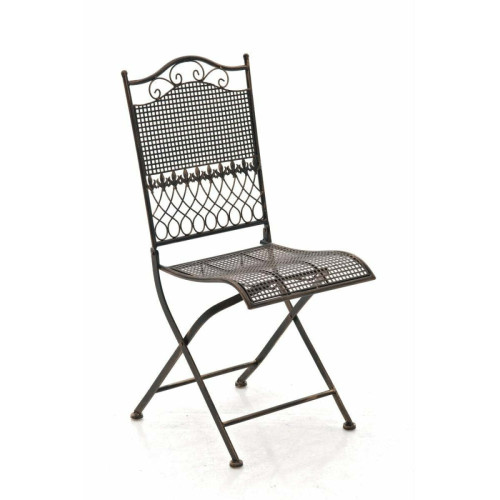 Decoshop26 - Chaise de jardin en fer forgé bronze vieilli MDJ10021 Decoshop26  - Chaise jardin fer