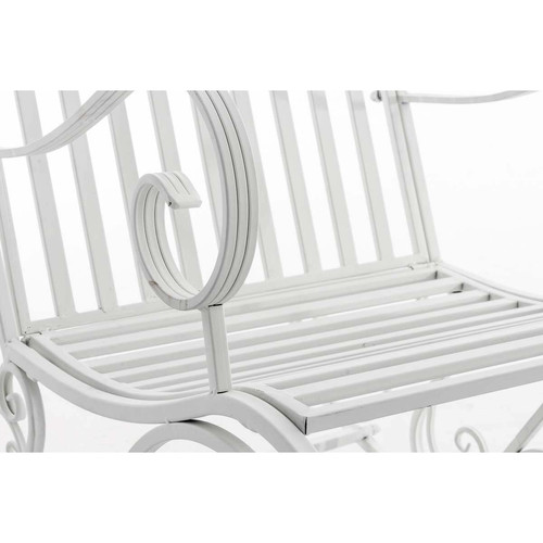 Chaises de jardin Chaise fauteuil à bascule rocking chair pour jardin en fer blanc MDJ10105