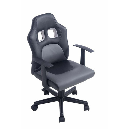 Decoshop26 - Fauteuil chaise de bureau pour enfant en synthétique gris hauteur réglable BUR10187 Decoshop26 - Mobilier de bureau