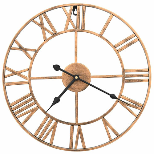 Decoshop26 - Horloge murale Métal 40 cm Doré DEC022220 Decoshop26  - Horloges, pendules Metal un peu vieilli