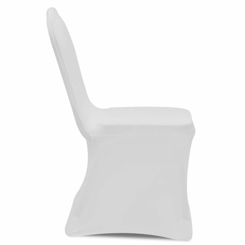 Fauteuil de jardin Housse blanche extensible pour chaise 6 pièces DEC022488