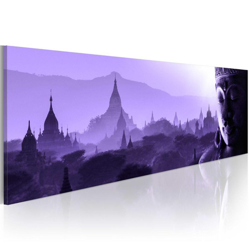 Decoshop26 -Tableau sur toile décoration murale image imprimée cadre en bois à suspendre Zen violet 150x50 cm 11_0009001 Decoshop26  - Tableaux, peintures