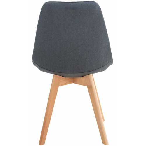 Chaises Lot de 4 chaises de salle à manger cuisine bureau style scandinave en tissu gris foncé pieds en bois 10_0000542