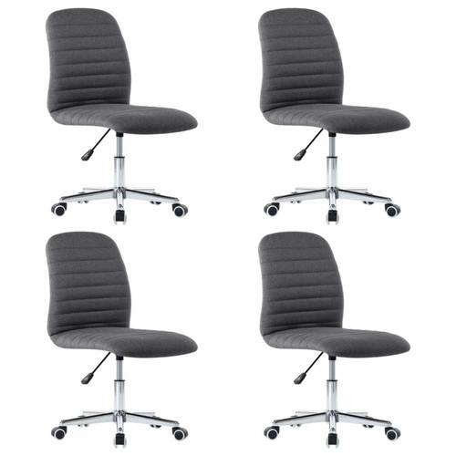 Decoshop26 - Lot de 4 chaises de salle à manger cuisine design moderne tissu gris foncé CDS021563 Decoshop26  - Chaise scandinave grise Chaises