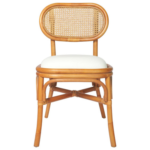 Decoshop26 Lot de 6 chaises de salle à manger cuisine design rétro lin marron clair CDS022562