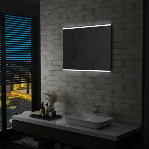 Decoshop26 - Miroir mural à LED de salle de bain et capteur tactile 80x60 cm DEC022614 Decoshop26  - Miroir tactile