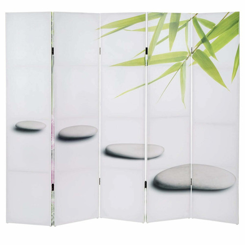 Decoshop26 Paravent 5 panneaux pans séparateur de pièce 180x200cm motif orchidee PAR04010