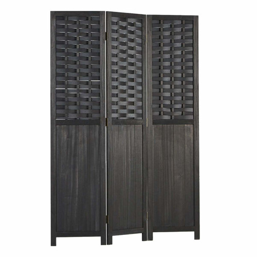 Decoshop26 - Paravent en 3 panneaux séparateur de pièce en bois noir 175x132 cm PAR06081 Decoshop26  - Paravents