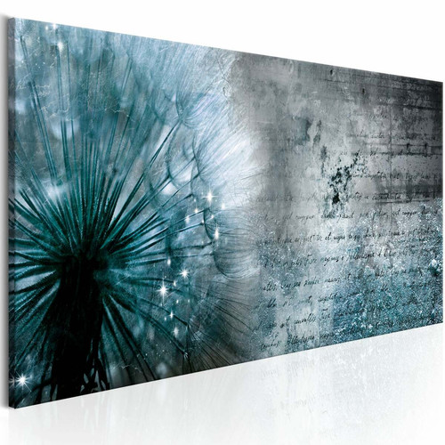 Decoshop26 - Tableau sur toile décoration murale image imprimée cadre en bois à suspendre Pissenlit bleu 150x50 cm 11_0005151 Decoshop26  - Maison