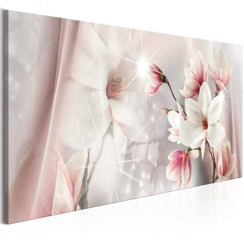 Tableaux, peintures Decoshop26 Tableau sur toile décoration murale image imprimée cadre en bois à suspendre Réflexion de magnolia (1 Partie) Étroit 120x40 cm 11_0005474