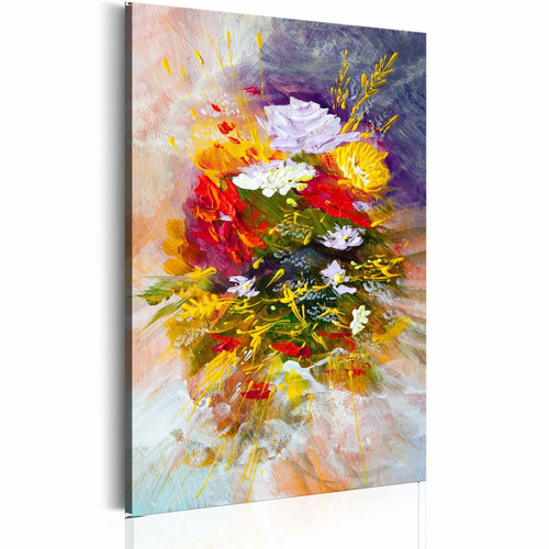 Decoshop26 - Tableau sur toile décoration murale image imprimée cadre en bois à suspendre Fleurs d'août 60x90 cm 11_0004773 Decoshop26  - Toile imprimee fleur