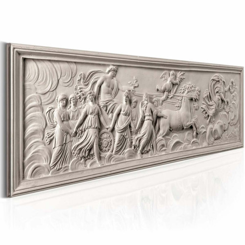 Decoshop26 - Tableau sur toile décoration murale image imprimée cadre en bois à suspendre Relief : Apollon et Muses 150x50 cm 11_0007613 Decoshop26  - Décoration