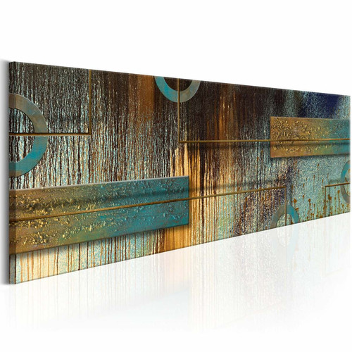 Tableaux, peintures Decoshop26 Tableau sur toile décoration murale image imprimée cadre en bois à suspendre Variation Artistique 150x50 cm 11_0001239