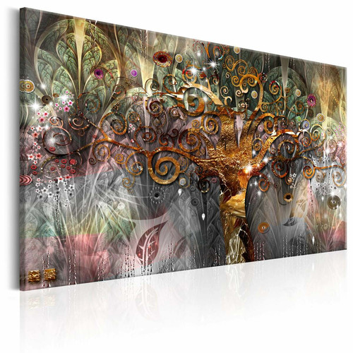 Decoshop26 - Tableau sur toile décoration murale image imprimée cadre en bois à suspendre Arbre d'or 120x80 cm 11_0001361 Decoshop26  - Tableau paysage Tableaux, peintures