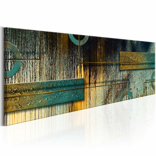Tableaux, peintures Decoshop26 Tableau sur toile décoration murale image imprimée cadre en bois à suspendre Modernisme élégant 150x50 cm 11_0001245