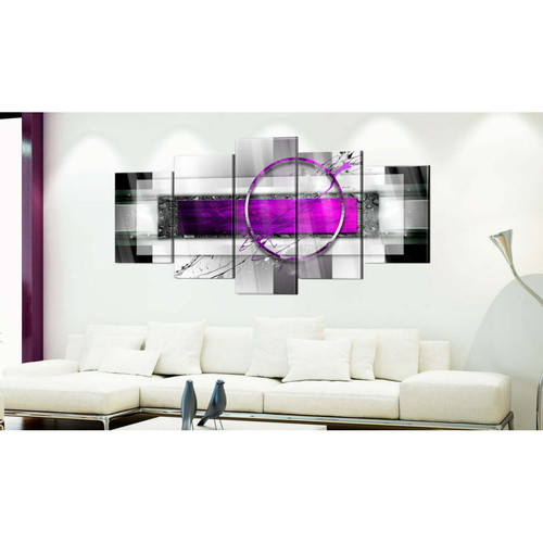 Decoshop26 - Tableau sur verre acrylique - Bordure violette [Verre] 100x50 cm TVA110030 Decoshop26  - Tableaux sur verre