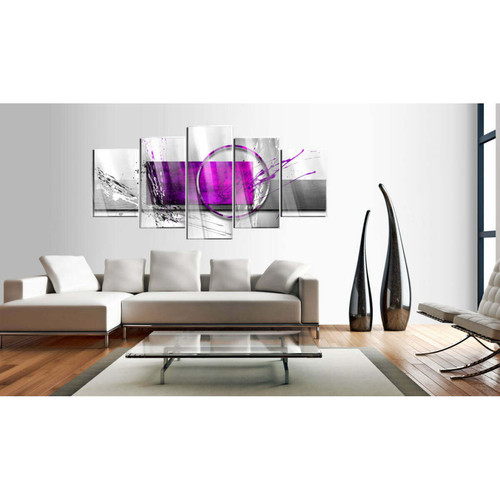 Tableaux, peintures Decoshop26 Tableau sur verre acrylique - Violet Expression [Verre] 200x100 cm TVA110025