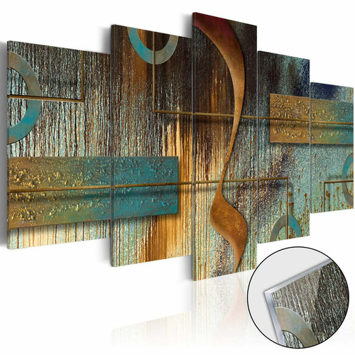 Decoshop26 - Tableaux en verre acrylique décoration murale motif Note exotique en 5 parties 200x100 cm TVA110047 Decoshop26  - Tableau paysage Tableaux, peintures