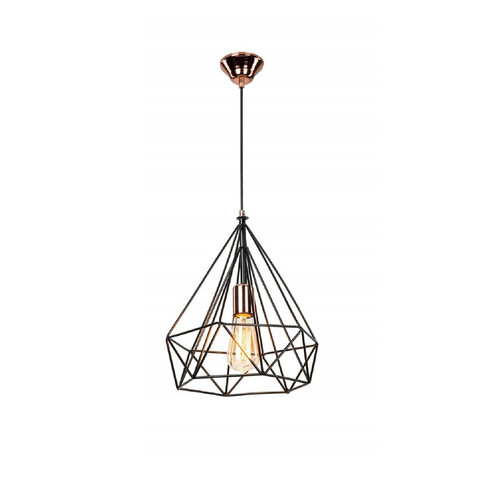 DEKORY - TAROT Lampe Suspendue Lustre Métal - Noir 35x29.5x67cm DEKORY  - Lampe pince Luminaires