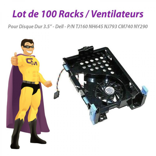 Dell - Lot x100 Racks Ventilateurs Dell 740 755 780 SFF TJ160 NH645 NJ793 CM740 NY290 - Dell