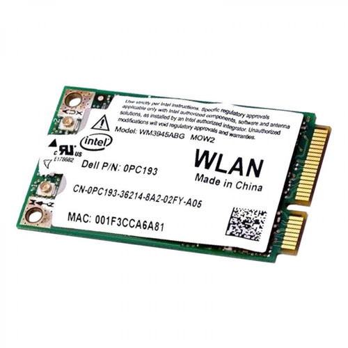 Dell - Mini-Carte Wifi Dell ANATEL WM3945ABG 0PC193 0151-06-2198 PCI-e 802.11 WLAN - Carte réseau