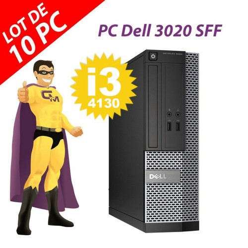 Dell - Lot x10 PC Dell 3020 SFF Intel i3-4130 RAM 4Go Disque Dur 250Go Windows 10 Wifi Dell  - PC Fixe