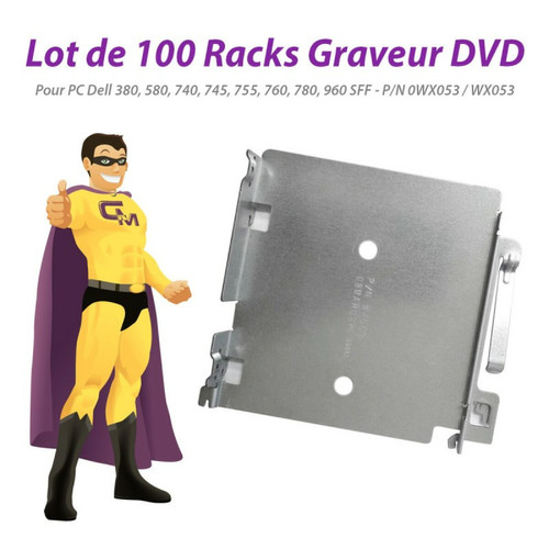 Dell - Lot x100 Racks Dell 0WX053 WX053 380 580 740 745 755 760 780 960 SFF Graveur DVD Dell - Dvd graveur
