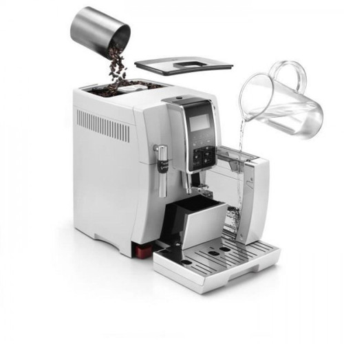 Delonghi Machine a Cafe  automatique DELONGHI Dinamica ECAM 350.35 W - Blanc - Avec buse vapeur Cappuccino - 15 bar