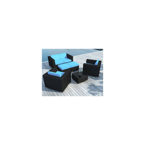 Ensembles canapés et fauteuils Delorm SD9505-BLACK-BLUE