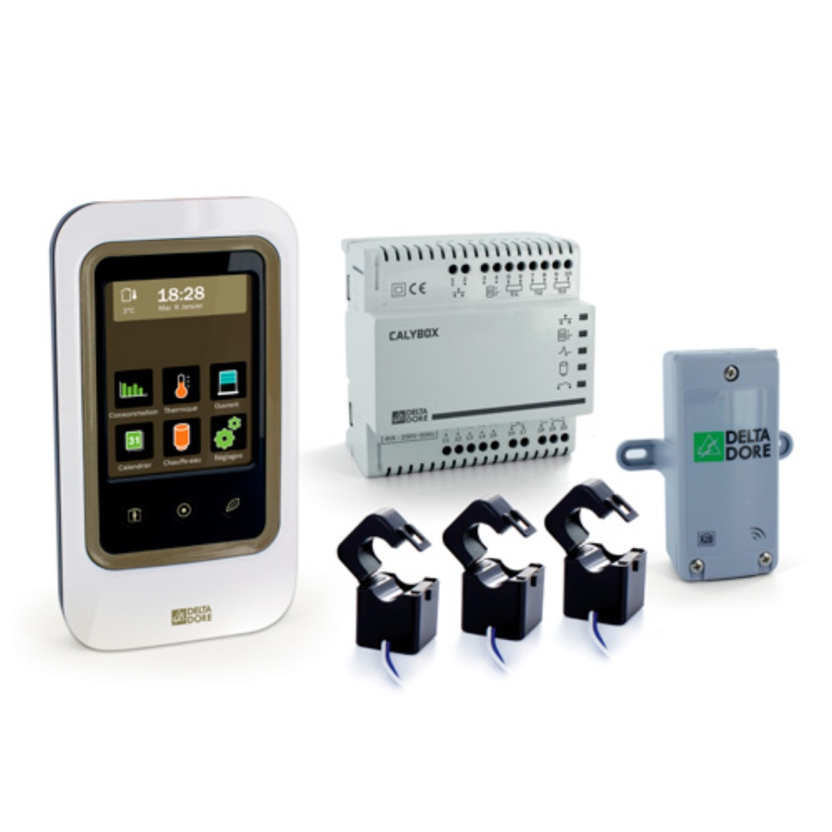 Thermostat Delta Dore Delta Dore   6050600   Calybox 2020 WT Gestionnaire d'energie 4 zones  plus  indication des consommations