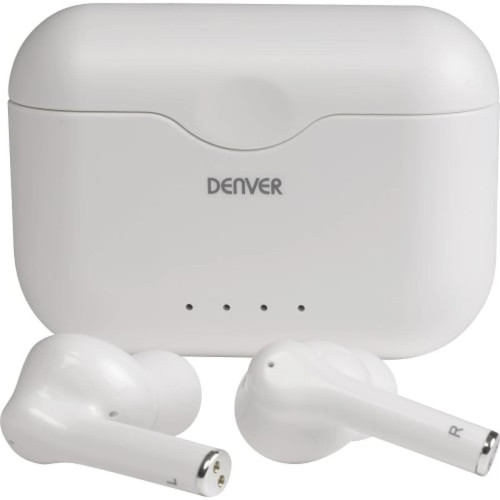 Denver TWE-37 Ecouteurs Bluetooth Sans Fil Plastique Blanc