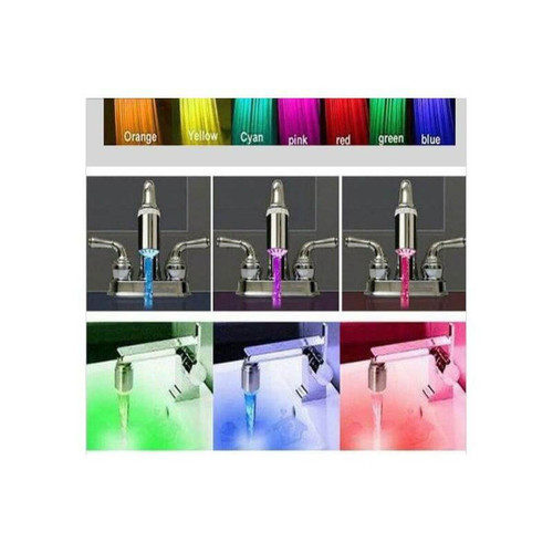 Robinet d'évier Embout lumineux à LED pour mitigeur robinet 7 couleurs