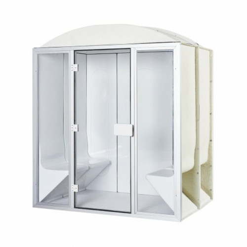 Desineo - Cabine de hammam 4 places complète 190 x 130 x 225 cm en acrylique + porte et vitres pret à monter desineo Desineo   - Hammam