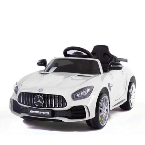 Devessport - Devessport - Voiture électrique pour enfants avec télécommande et accélérateur – Mercedes AMG GTR Couleur Blanc Devessport  - Véhicule électrique pour enfant Devessport