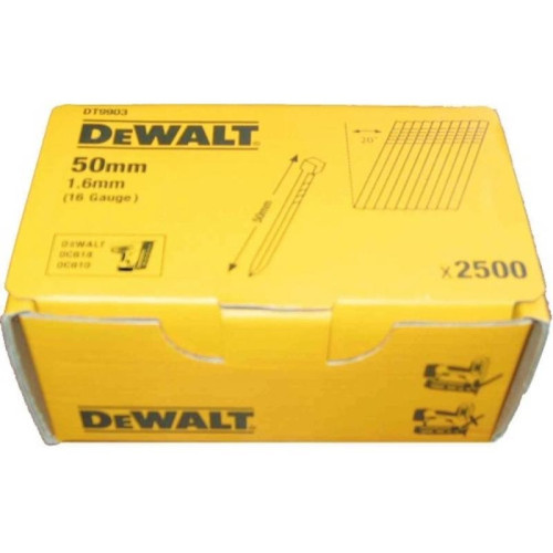 Clouterie Dewalt Pack Pointe lisse acier pour cloueur Dewalt 16x38 boite de 2500