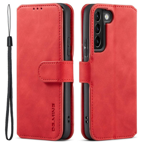 Dg.Ming - Etui en PU DG.MING style rétro avec support rouge pour votre Samsung Galaxy S22 5G Dg.Ming  - Accessoires et consommables