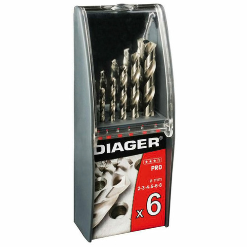 Diager - Coffrets de forets métaux hss taillés - meulés série 'pro' - Diamètre : 1-10 / 0,5 mm - Composition : 19 pièces - DIAGER Diager  - Diager