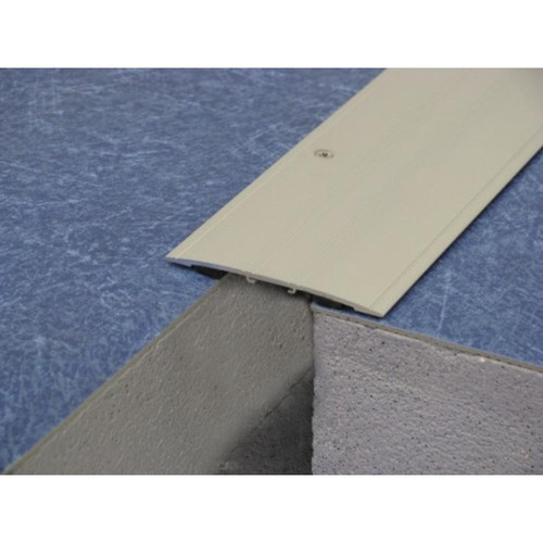 Dinac - Couvre-joints de sol en aluminium anodisé bords biseautés perçé + adhésif 3000 x 100 mm Dinac  - Dinac