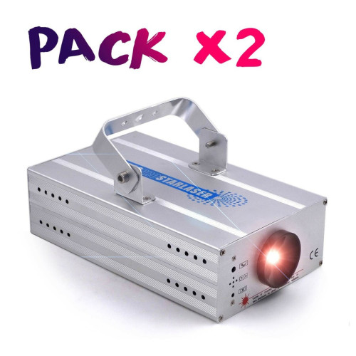 Disco Pro - Pack 2 jeux de lumière vert 40 mW rouge 80 mW DMX - Effets lumineux