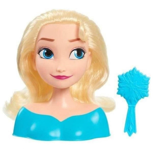 Disney Frozen - DISNEY FROZEN - Tete a coiffer Princesse Elsa - La Reine des Neiges II - Avec Brosse - 20 cm - Petit modele Disney Frozen  - Poupee reine neiges