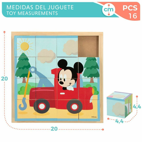 Animaux Puzzle enfant en bois Disney + 3 ans (6 Unités)