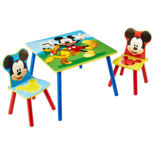 Disney - Disney Table et chaises 3 pcs Mickey Mouse Bois WORL119014 Disney  - Mobilier bébé