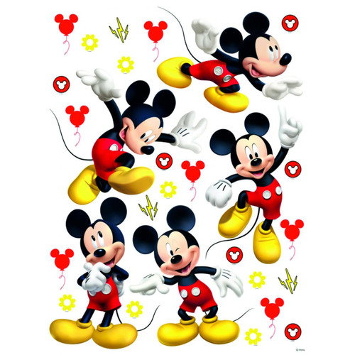 Disney - Disney sticker mural Mickey Mouse rouge et jaune - 600165 - 65 x 85 cm Disney   - Chambre Enfant Rouge