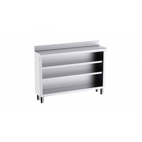 DISTFORM - Table comptoir 2 étagères intermédiaires Hauteur 1050mm - Distform DISTFORM  - Petit rangement Brillant steel