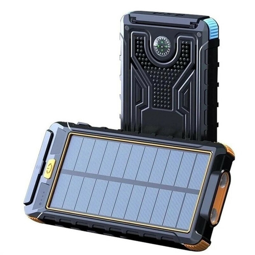 Divers Marques - Chargeur solaire étanche 80000 mAh, batterie externe avec Port USB, pour Smartphone iPhone 13, avec lumière LED, Noir Divers Marques  - Piles et Chargeur Photo et Vidéo