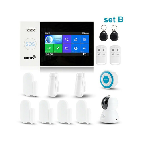 Divers Marques - Système d'alarme de sécurité domestique intelligent Tuya SET B – Wifi, GSM, Kit Anti-Cambriolage avec Ecran tactile, App Mobile, Contrôle à Distance Divers Marques  - Alarme wifi