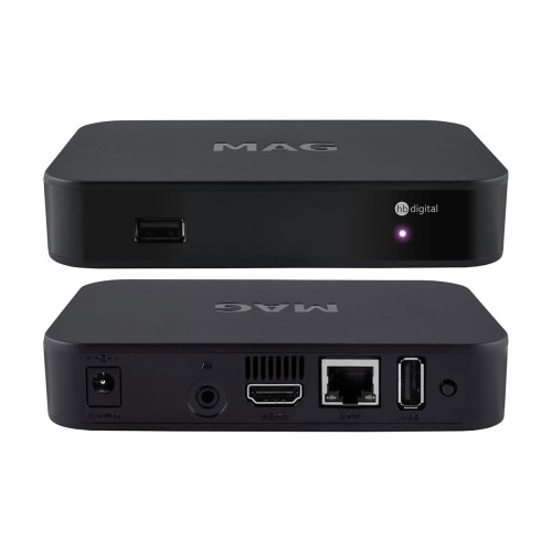 Enregistreur DVD Décodeur IPTV Multimédia - MAG 322w1 - Set Top Box TV, H.265, WLAN WiFi intégré 150Mbps, Lecteur multimédia Internet TV, Récepteur IP HEVC H.256, Remplace MAG 254w1 + câble HDMI