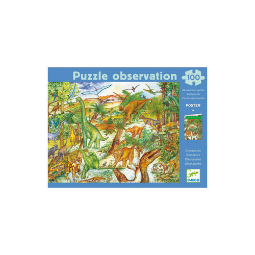 Djeco - Puzzle Observation 100 p Dinosaures Djeco  - Puzzles Djeco